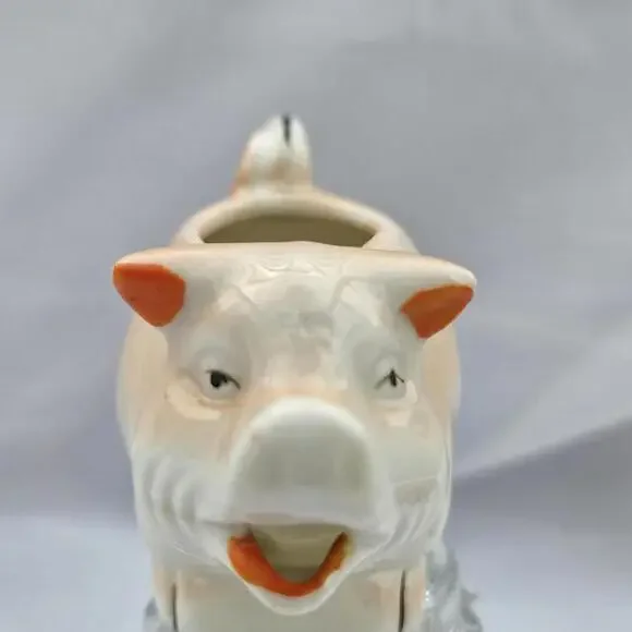 Vintage 1950s Mini Pig Creamer Pitcher | Kitsch Ceramic Farm Animal | Japan - Picture 2 of 9